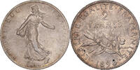 Frankreich 2 Francs Semeuse, Paris, Silber, VZ+, Gadoury:532, KM:845.1 -