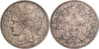 Frankreich 2 Francs Cérès, Paris, Silber, VZ+, Gadoury:530, KM:817.1 -