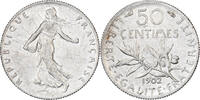 Frankreich 50 Centimes Semeuse, Paris, Silber, SS+, Gadoury:420, KM:854 -