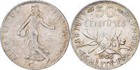 Frankreich 50 Centimes Semeuse, Paris, Silber, VZ+, Gadoury:420, KM:854 -