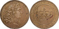 Frankreich betaalpenning Louis XIV Le Grand, Kupfer, Caqué, Restrike, SS+ -