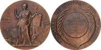 Frankreich Medaille Instruction Public, Cours d'Adulte, Brest, Bronze -