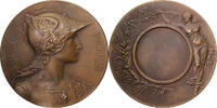 Frankreich Medaille Marianne Casquée, Patria, Bronze, Rivet, SS+ -