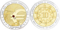 Frankreich Medaille Europe, 10 Ans d'Union Monétaire, Bi-Metallic, STGL -