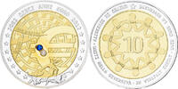 Frankreich Medaille Europe, 10 Ans d'Union Monétaire, Bi-Metallic, STGL -