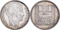 Frankreich 10 Francs Münze, Turin, Paris, SS, Silber, KM:878 -