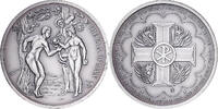 Frankreich Medaille The Fall of Man, Silver Plated Copper, UNZ+ -