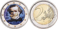 Italien 2 Euro Colourized, Rome, Bi-Metallic, UNZ+, KM:New -