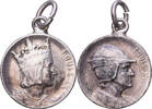Frankreich Medaille Louis IX, Louis XI, Silvered Metal, VZ -