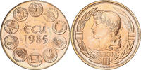 Frankreich Medaille Ecu Europa, Marianne, Copper-Nickel Gilt, Rodier -