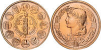 Frankreich Medaille Ecu Europa, Marianne, Copper-Nickel Gilt, Rodier -
