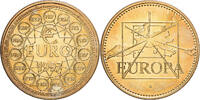Frankreich Medaille Ecu Europa, Copper-Nickel Gilt, Jimenez, UNZ -