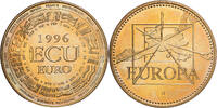 Frankreich Medaille Ecu Europa, Copper-Nickel Gilt, Jimenez, UNZ -