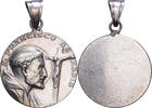Frankreich Medaille Saint François d'Assise, Silvered bronze, SS -