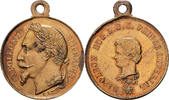 Frankreich Medaille Napoléon III, Le Prince Impérial, Messing, SS+ -