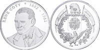 Frankreich Medaille Les Présidents de la République, René Coty, Silber -