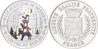 Frankreich Medaille Contes et Fables, Les Musiciens de Brême, Silber, STGL -