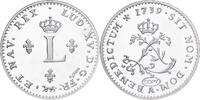 Frankreich Medaille Reproduction du Double Sol 1739, Louis XV, Silber, STGL -
