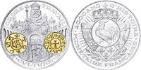 Frankreich Medaille Histoire Monétaire, Denier Carolingien, Silber, STGL -