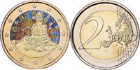 Spanien 2 Euro Colourized, Madrid, Bi-Metallic, UNZ, KM:New -