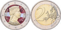 Latvia 2 Euro Colorised, UNZ, Bi-Metallic, KM:157 -
