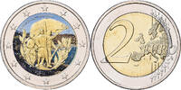 Griechenland 2 Euro Colourized, Athens, Bi-Metallic, UNZ, KM:New -