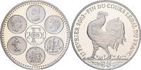 Frankreich Medaille Coq, Fin du Cours Légal du Franc, Kupfer-Nickel -