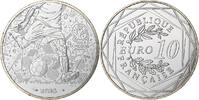 Frankreich 10 Euro UEFA Euro 2016, Monnaie de Paris, UNZ, Silber -