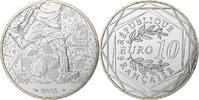 Frankreich 10 Euro UEFA Euro 2016, Monnaie de Paris, UNZ, Silber -