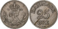 Dänemark 25 Öre Frederik IX, Copenhagen, Kupfer-Nickel, SS, KM:842.1 -