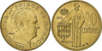 Monaco 20 Centimes Rainier III, Aluminum-Bronze, VZ, Gadoury:MC 147 -