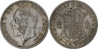 Großbritannien 1/2 Crown George V, Silber, S, KM:835 -