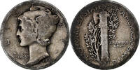 Vereinigte Staaten Dime Mercury Dime, U.S. Mint, Silber, S, KM:140 -