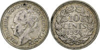 Niederlande 10 Cents Wilhelmina I, Utrecht, Silber, SS, KM:163 -