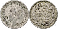Niederlande 10 Cents Wilhelmina I, Utrecht, Silber, SS, KM:163 -