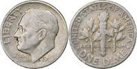 Vereinigte Staaten Dime Roosevelt Dime, U.S. Mint, Silber, S+, KM:195 -