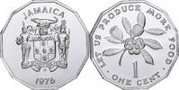 Jamaica Cent Elizabeth II, Franklin Mint, Aluminium, STGL, KM:68 -