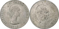 Großbritannien Crown Elizabeth II, Churchill, Kupfer-Nickel, SS, KM:910 -