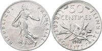 Frankreich 50 Centimes Semeuse, Paris, Silber, SS+, Gadoury:420, KM:854 -