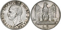 Italien 5 Lire Vittorio Emanuele III, Rome, Silber, SS+, KM:67.1 -