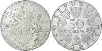 Österreich 50 Schilling Silber, VZ, KM:2919 -