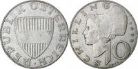 Österreich 10 Schilling Silber, S+, KM:2882 -