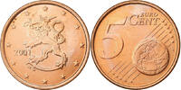 Finnland 5 Euro Cent UNZ, Copper Plated Steel, KM:100 -