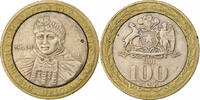 Chile 100 Pesos Santiago, Bi-Metallic, SS, KM:236 -