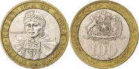 Chile 100 Pesos Santiago, Bi-Metallic, SS, KM:236 -