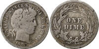 Vereinigte Staaten Dime Barber Dime, U.S. Mint, Silber, S, KM:113 -