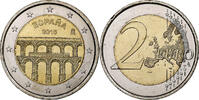 Spanien 2 Euro Aqueduct of Segovia, Madrid, Bi-Metallic, STGL -