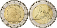 Luxemburg 2 Euro 25th Birthday of Guillaume, Bi-Metallic, UNZ -