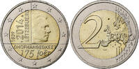 Luxemburg 2 Euro 175 Years of the Nation, Utrecht, Bi-Metallic, UNZ -