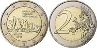 Malta 2 Euro Mnajdra temples, Bi-Metallic, UNZ -